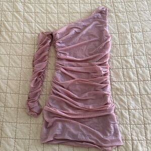 Zara Pink One-Shoulder Dress